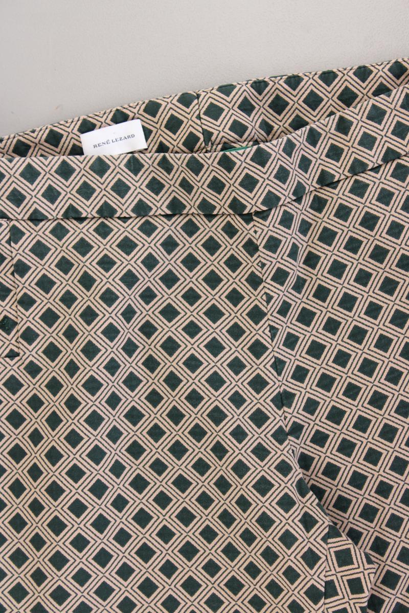 René Lezard Hose Gr. 40 geometrisches Muster grün aus Baumwolle