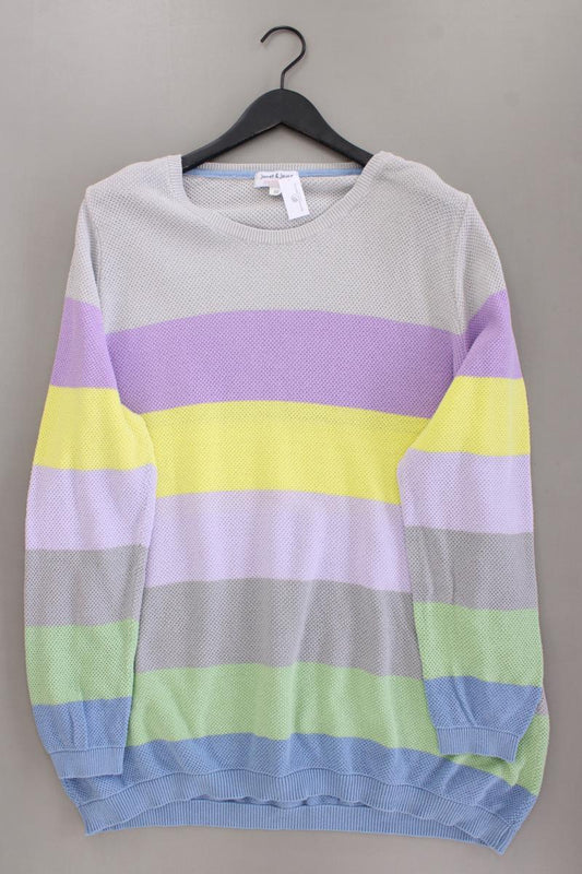 Janet & Joyce Grobstrickpullover Gr. 50 gestreift mehrfarbig aus Baumwolle