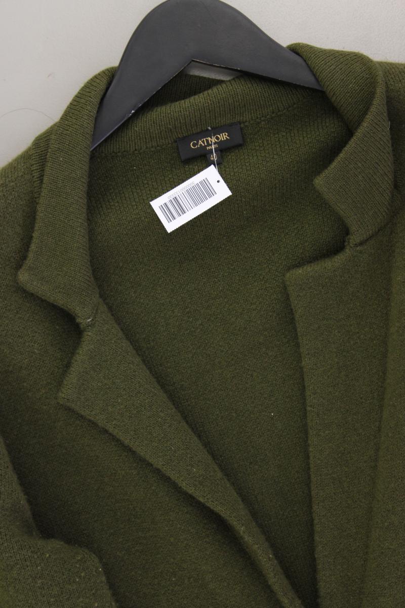 Catnoir Paris Strickjacke aus Wolle Gr. 40 Langarm olivgrün