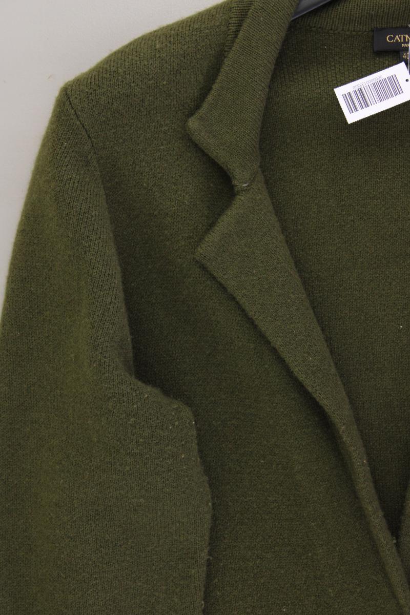 Catnoir Paris Strickjacke aus Wolle Gr. 40 Langarm olivgrün