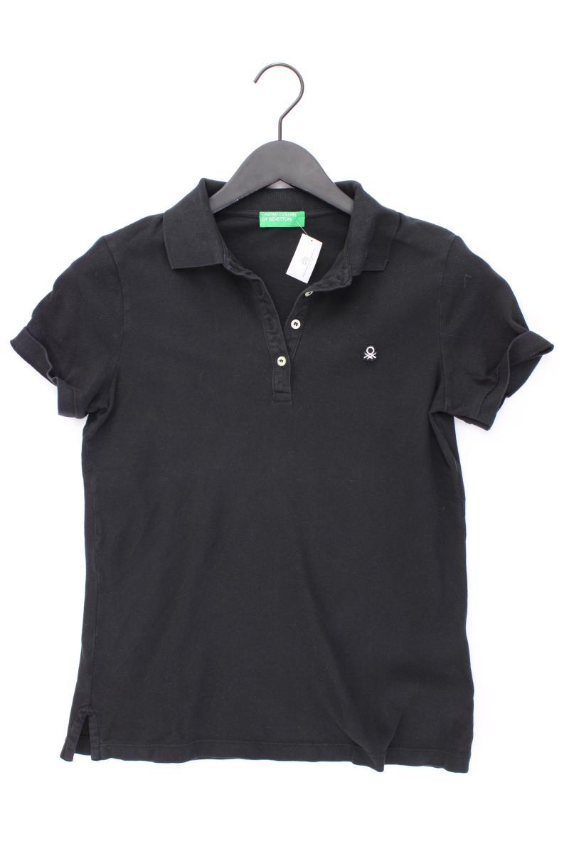 United Colors of Benetton Poloshirt Gr. S Kurzarm schwarz aus Baumwolle