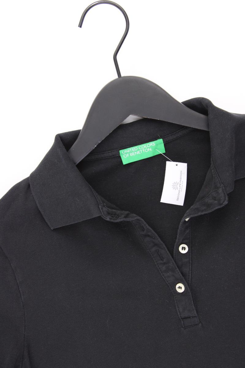 United Colors of Benetton Poloshirt Gr. S Kurzarm schwarz aus Baumwolle