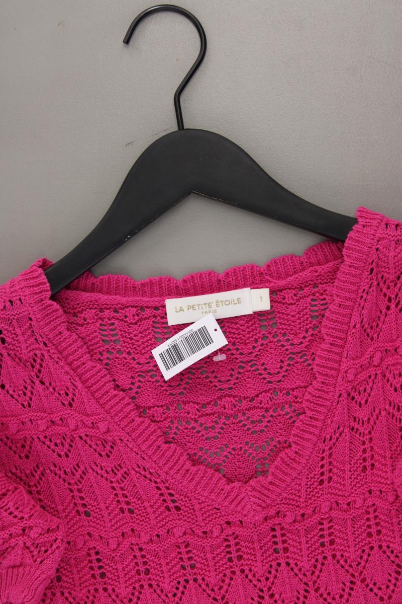 La Petite Etoile Häkelshirt Gr. XS Kurzarm pink aus Baumwolle