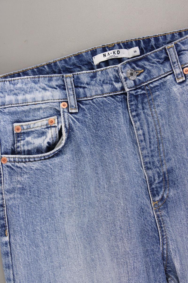 NA-KD Baggy Jeans Gr. 36 blau aus Baumwolle
