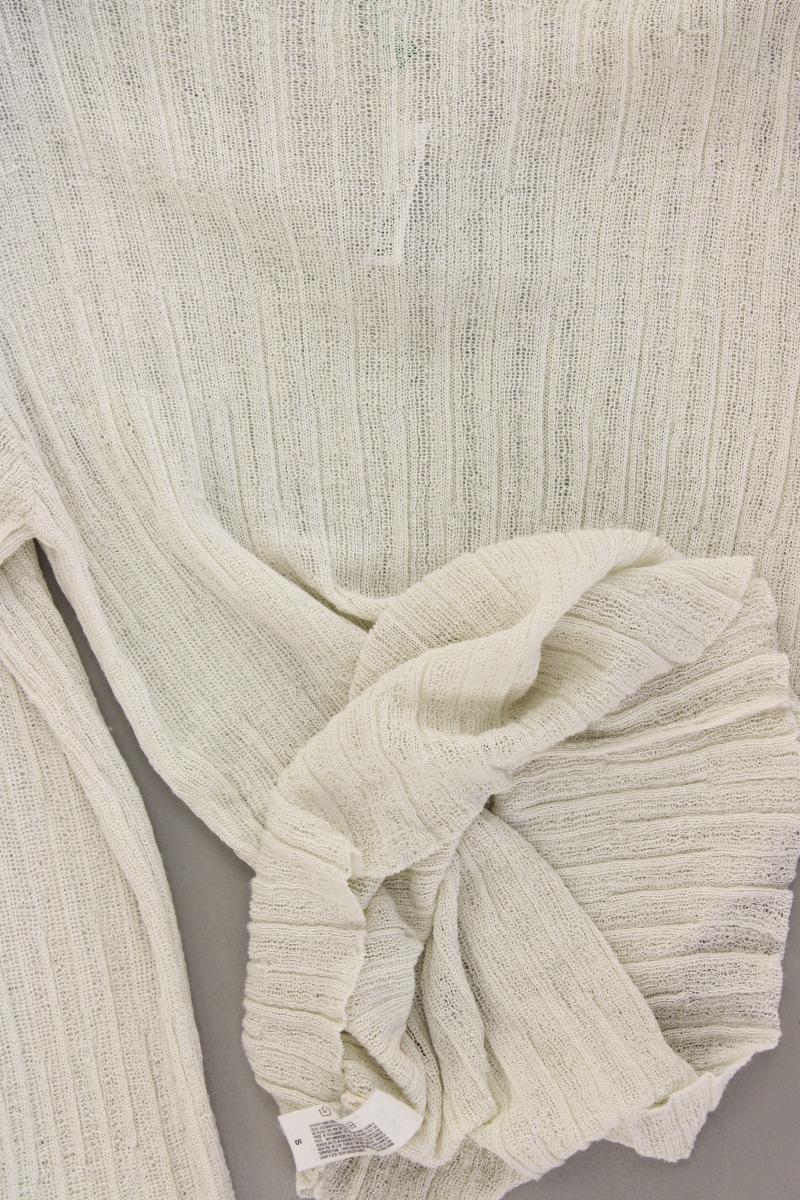 United Colors of Benetton Longsleeve-Shirt Gr. S Langarm creme aus Viskose