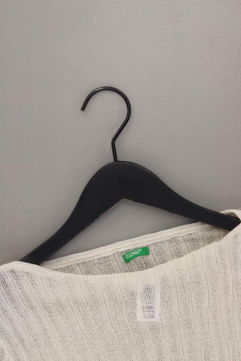 United Colors of Benetton Longsleeve-Shirt Gr. S Langarm creme aus Viskose