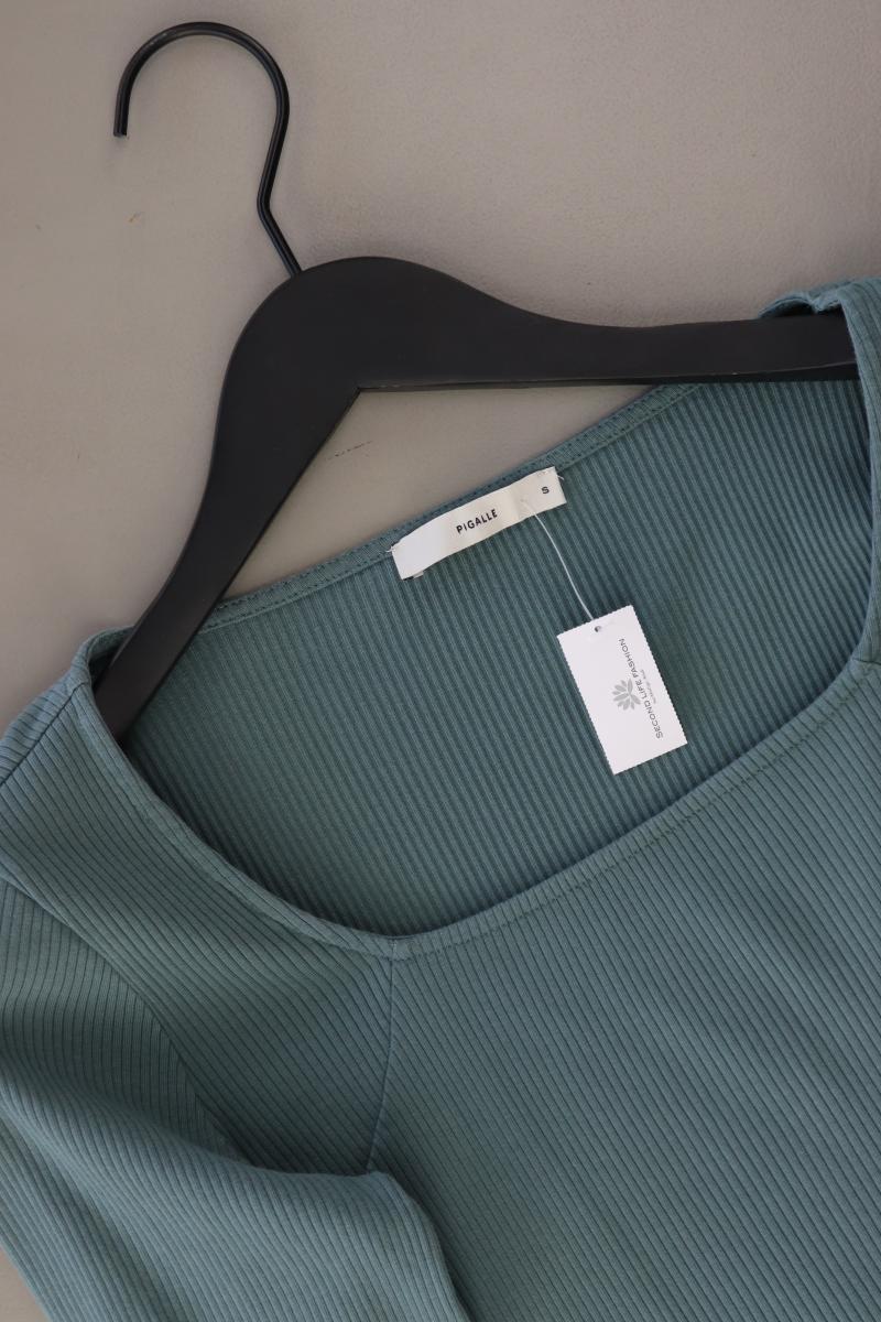 PIGALLE Cropped Shirt Gr. S 3/4 Ärmel blau aus Baumwolle