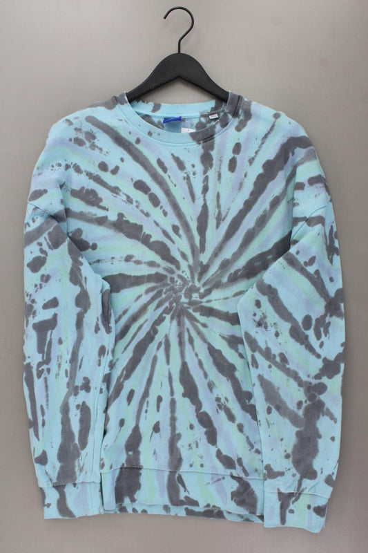 Jack & Jones Langarmpullover für Herren Gr. XL mit Batikmuster neuwertig blau