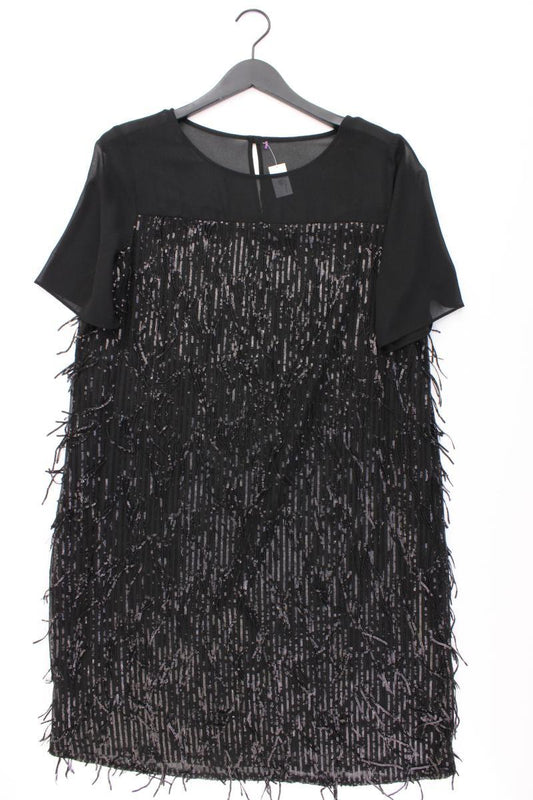 Abendkleid Gr. L Kurzarm mit Pailletten schwarz