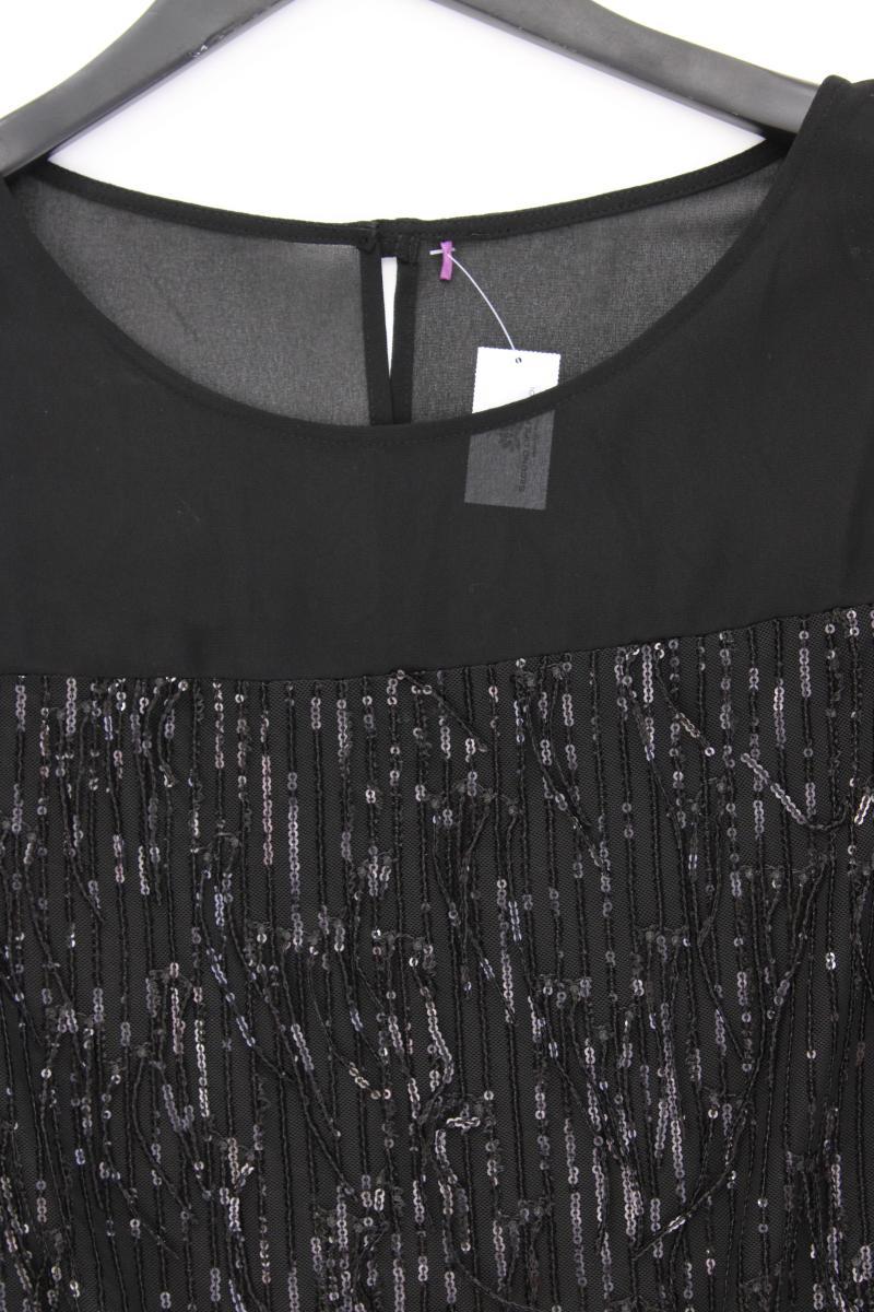 Abendkleid Gr. L Kurzarm mit Pailletten schwarz