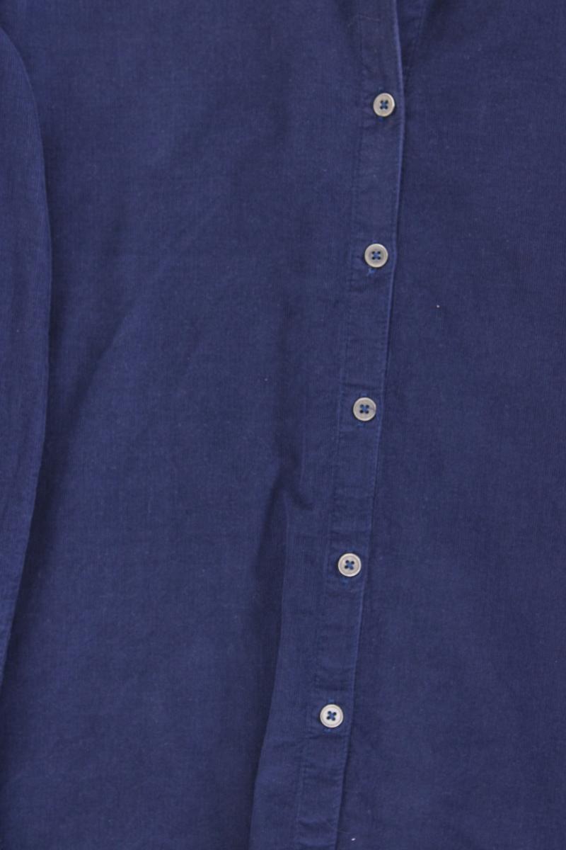 Esprit Organic Cordbluse Gr. 46 Langarm blau