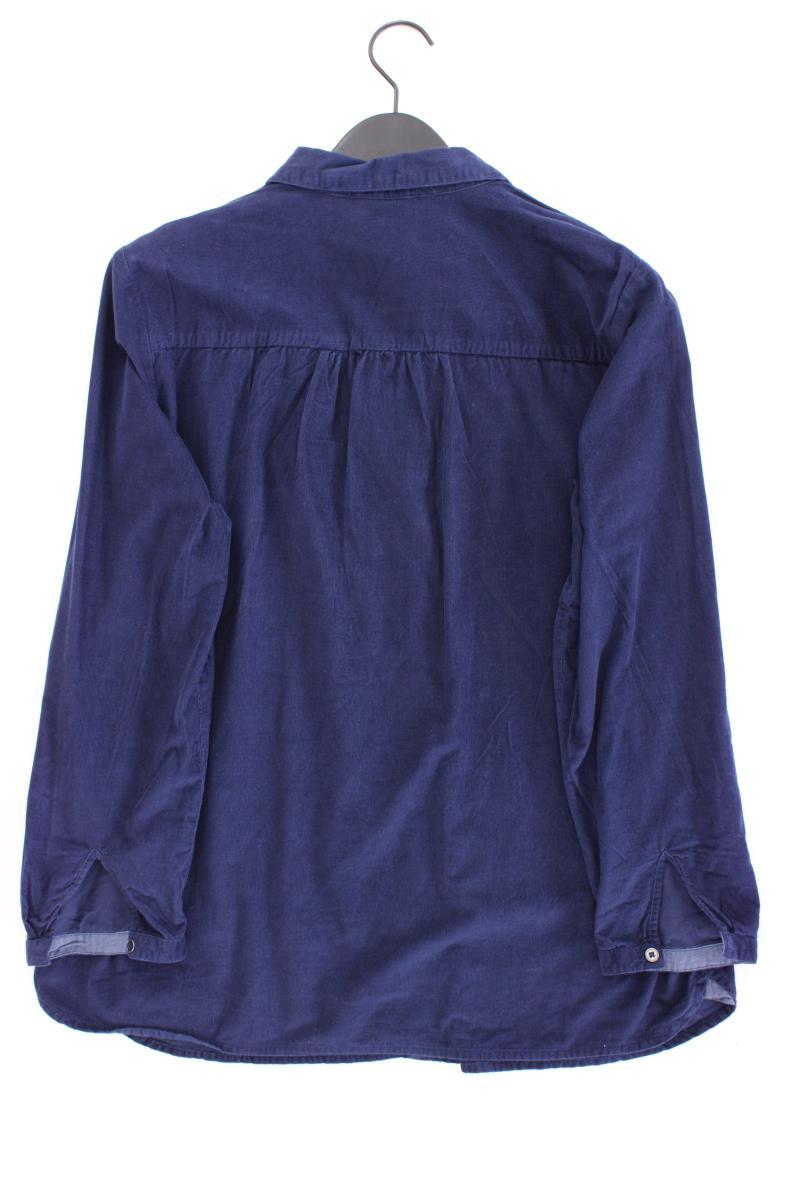 Esprit Organic Cordbluse Gr. 46 Langarm blau