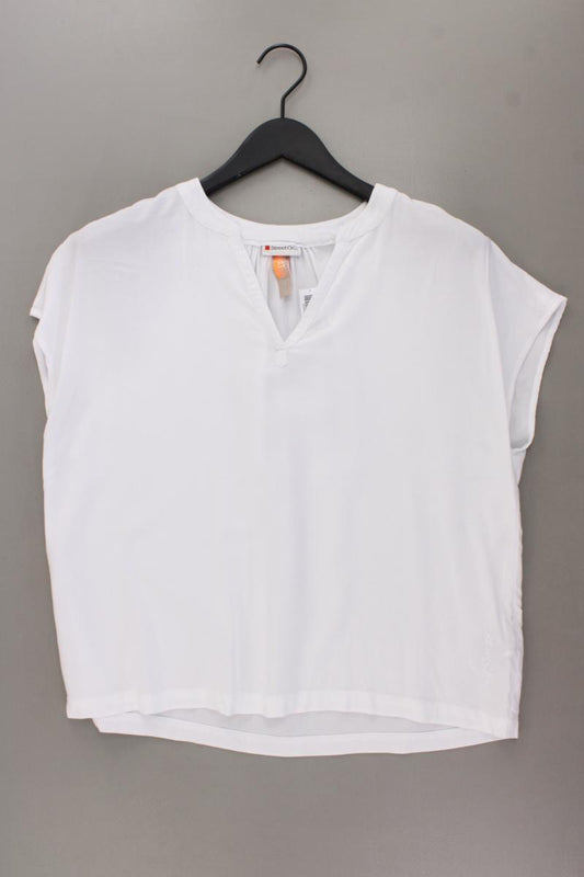 Street One Kurzarmbluse Gr. 38 weiß aus Viskose