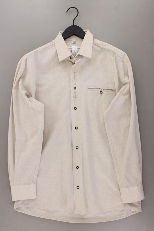 Jupiter Vintage Trachtenhemd für Herren Gr. Hemdgröße 41 Langarm creme