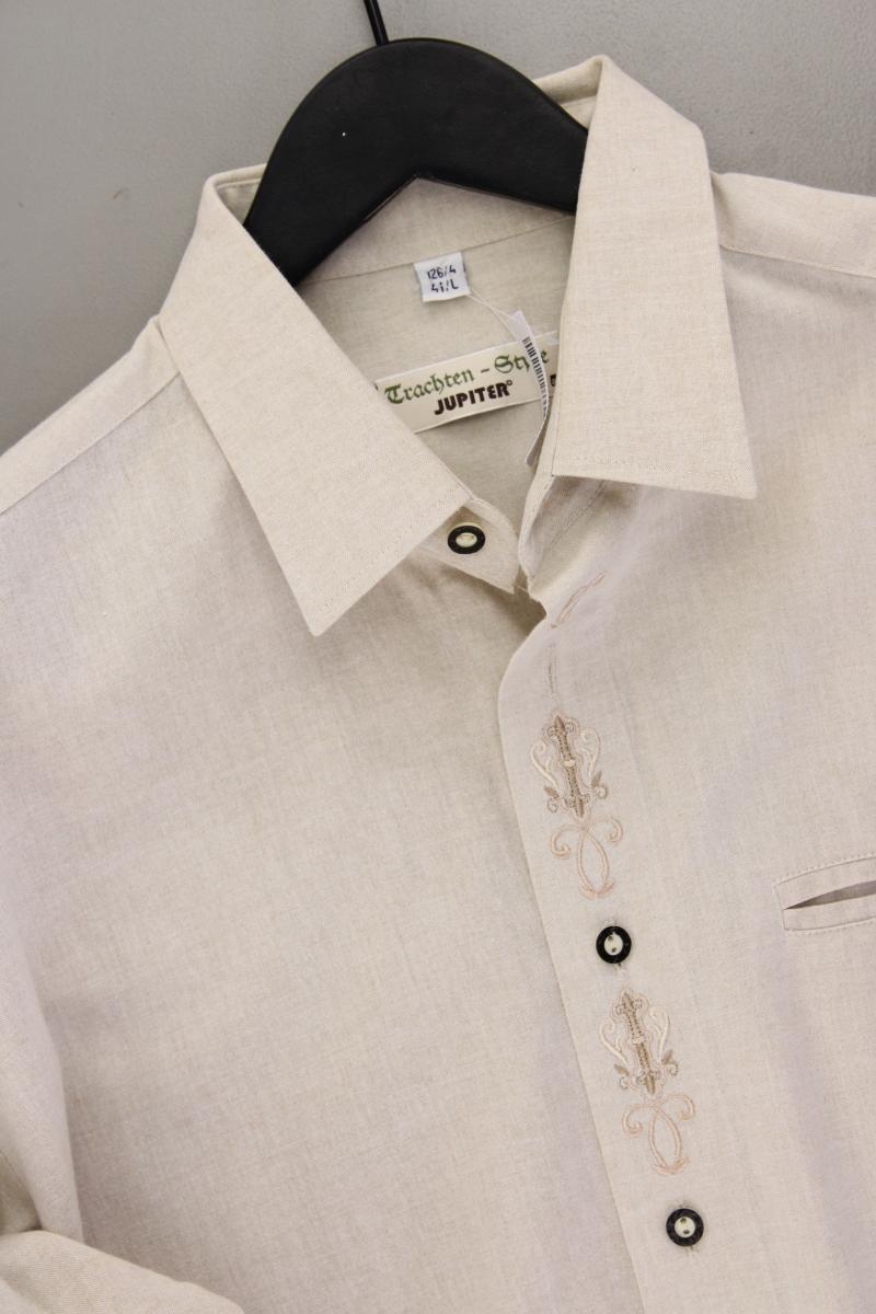 Jupiter Vintage Trachtenhemd für Herren Gr. Hemdgröße 41 Langarm creme