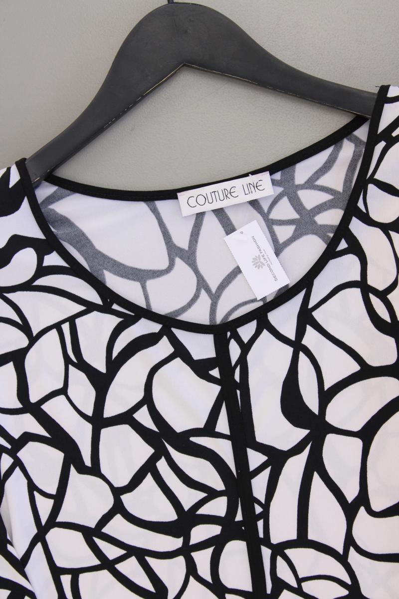 Couture Line Classic Bluse Gr. 50 geometrisches Muster 3/4 Ärmel schwarz