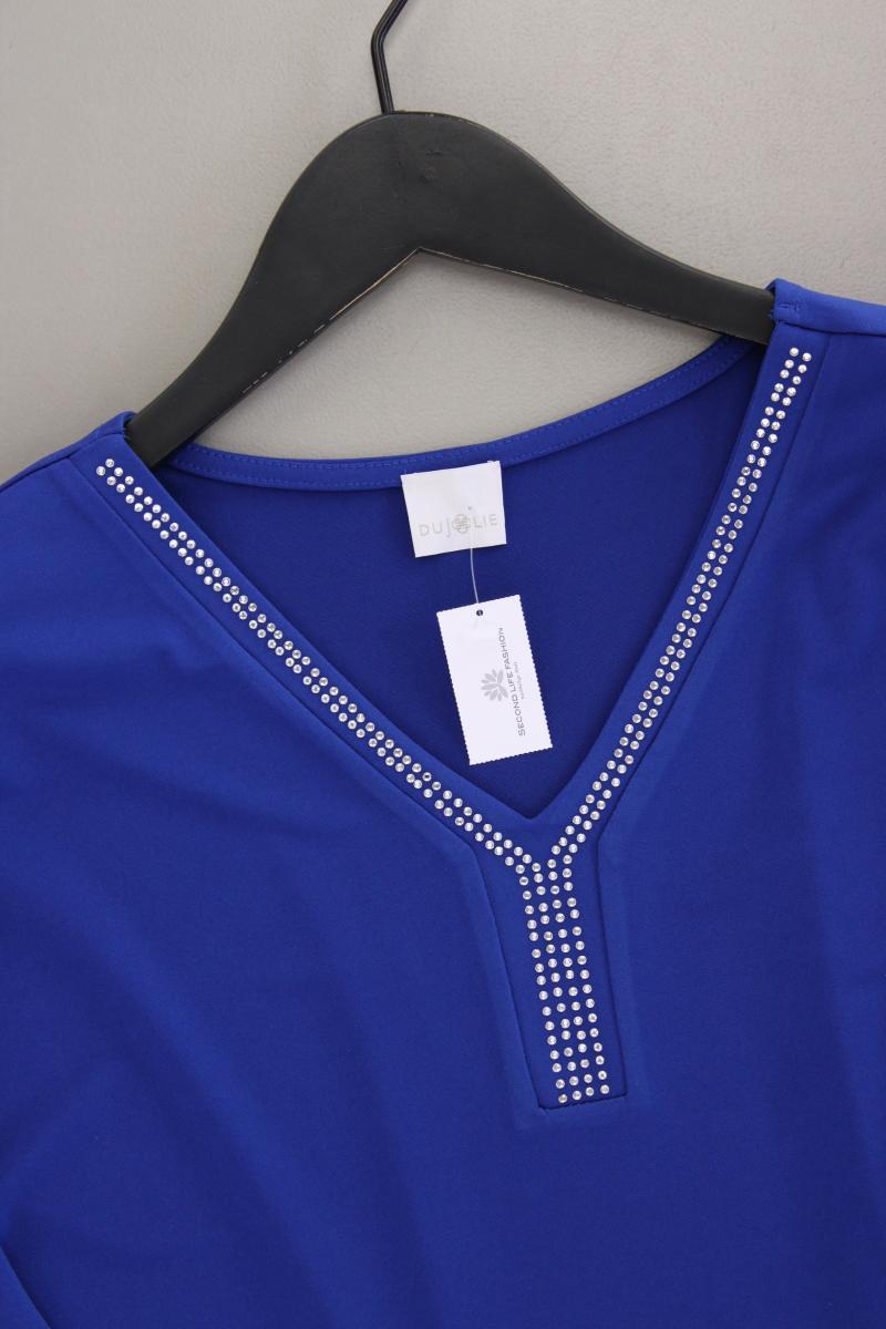 Dujolie Shirt Gr. 50 neuwertig 3/4 Ärmel blau aus Polyester