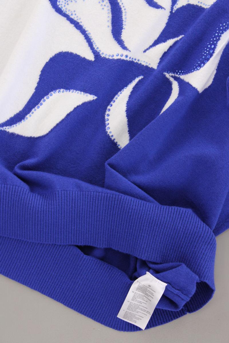 Couture Line Strickshirt Gr. 52 Kurzarm blau aus Viskose