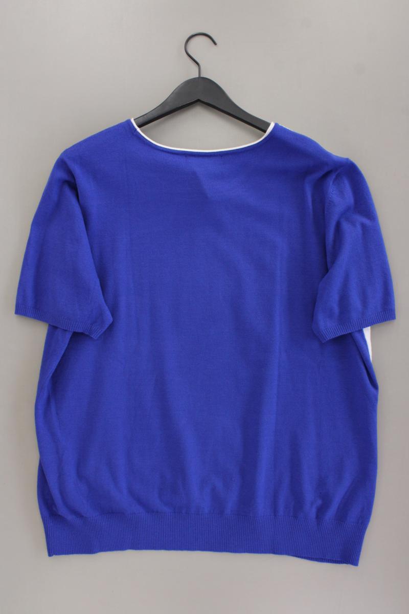 Couture Line Strickshirt Gr. 52 Kurzarm blau aus Viskose