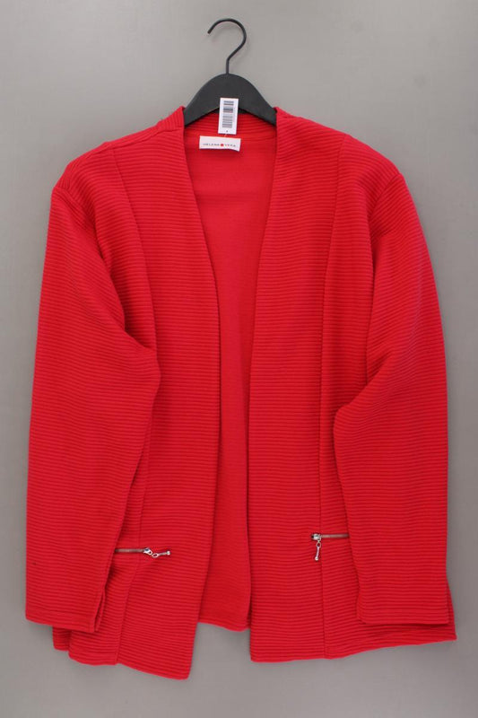 Helena Vera Strickjacke Gr. 52 Langarm rot aus Polyester
