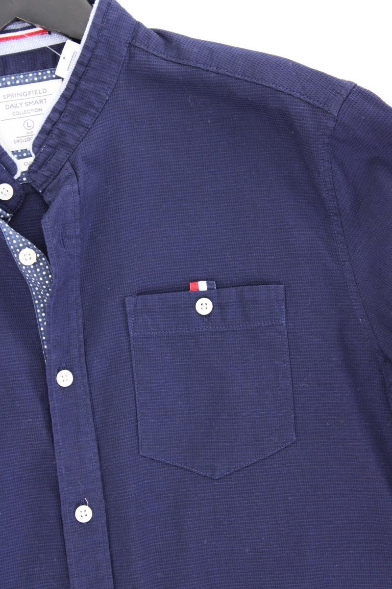 Springfield Kurzarmhemd für Herren Gr. L blau