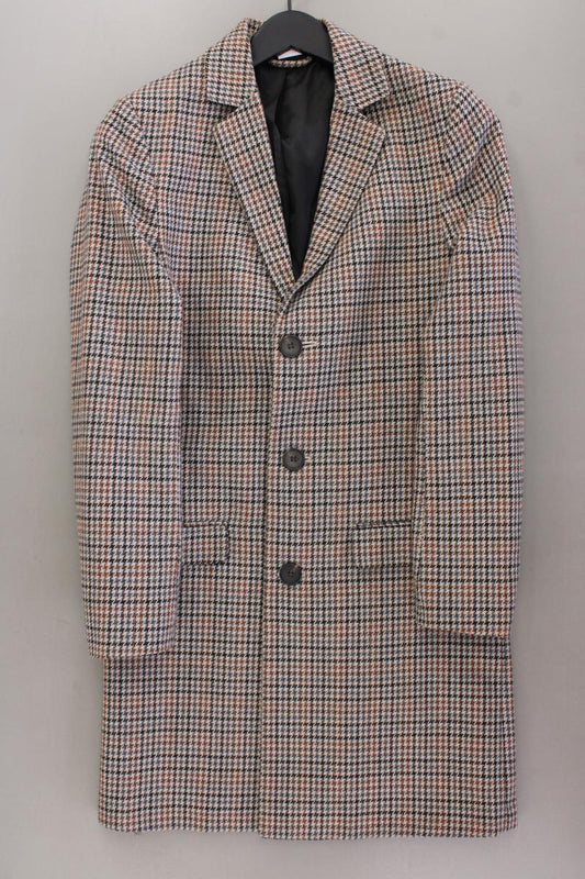 River Island Slim Mantel für Herren Gr. XS hahnentritt mehrfarbig aus Polyester