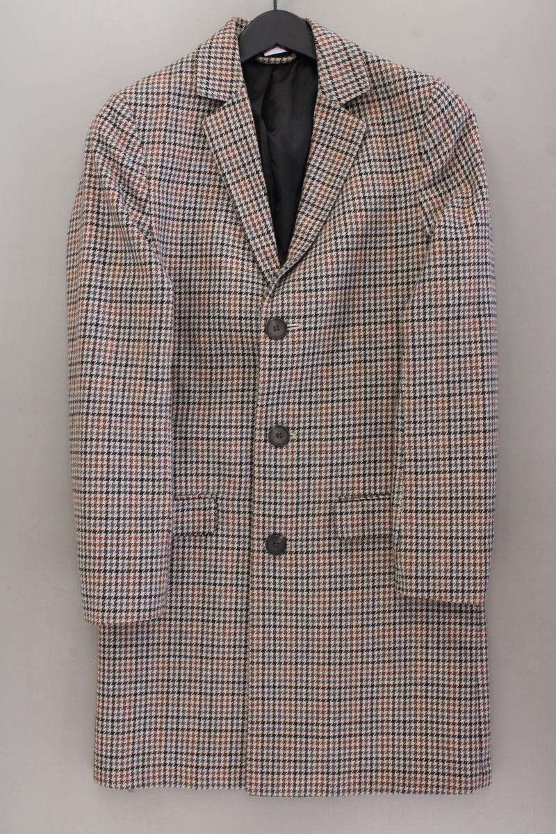 River Island Slim Mantel für Herren Gr. XS hahnentritt mehrfarbig aus Polyester