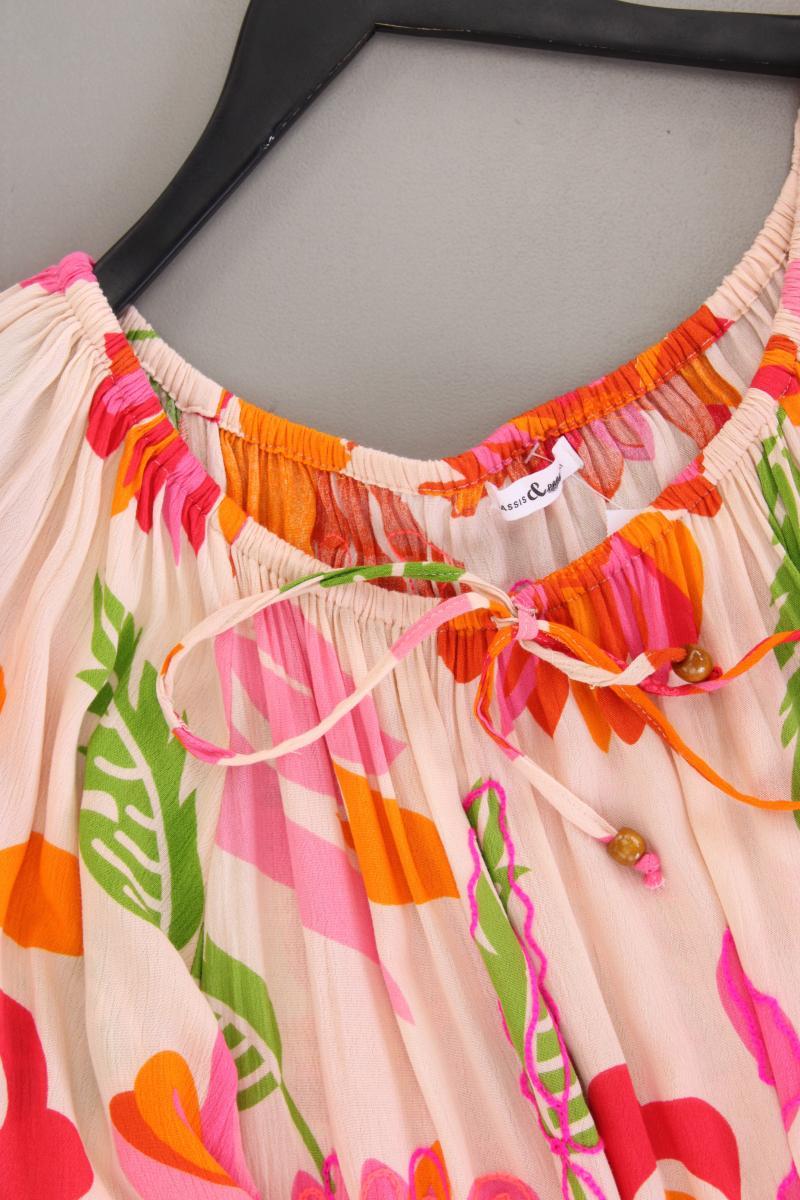 Paprika Midikleid Gr. 48 mit Blumenmuster 3/4 Ärmel mehrfarbig