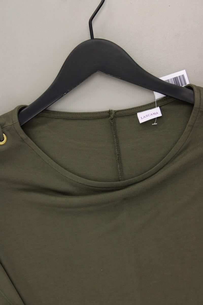 Lascana T-Shirt Gr. 40/42 neuwertig Kurzarm olivgrün aus Viskose