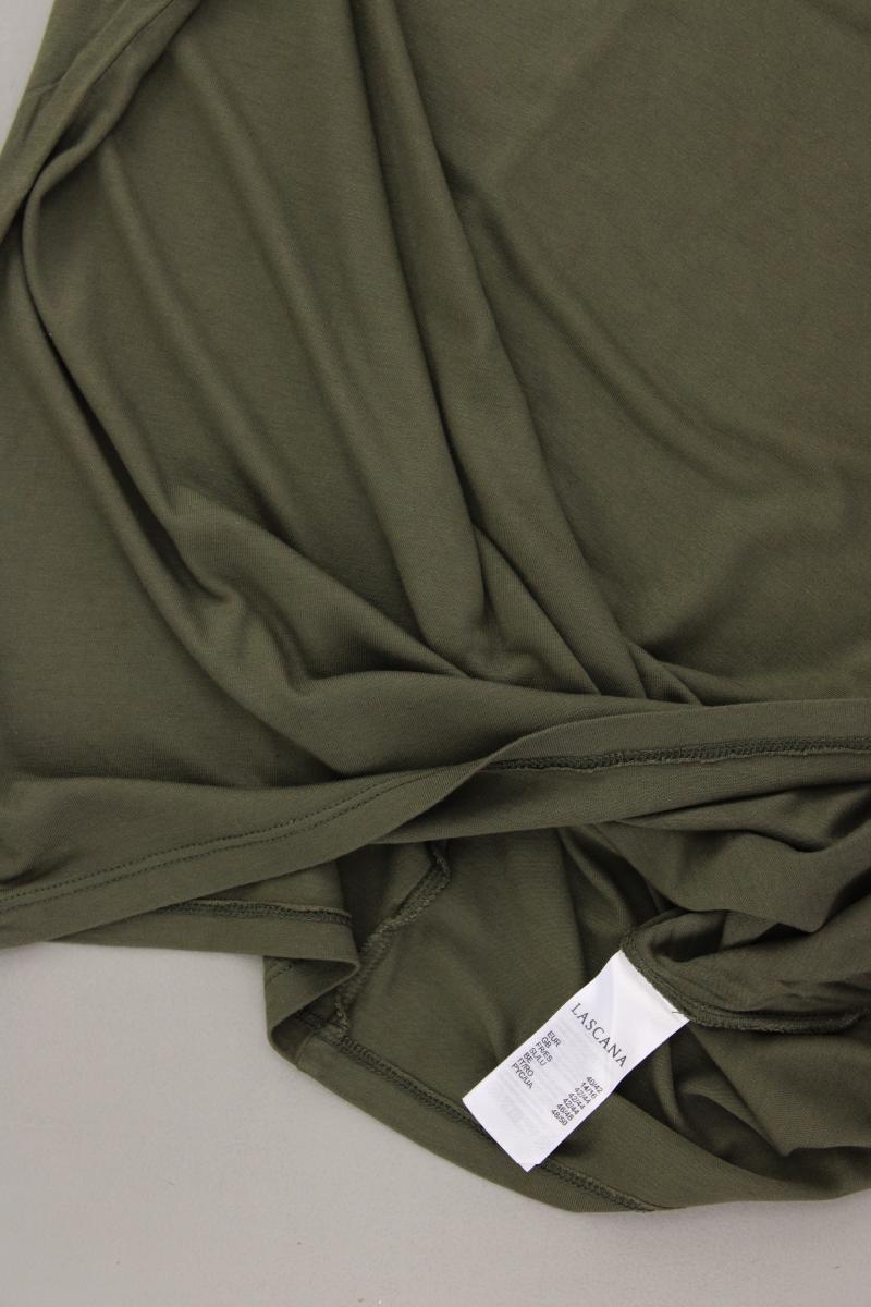 Lascana T-Shirt Gr. 40/42 neuwertig Kurzarm olivgrün aus Viskose