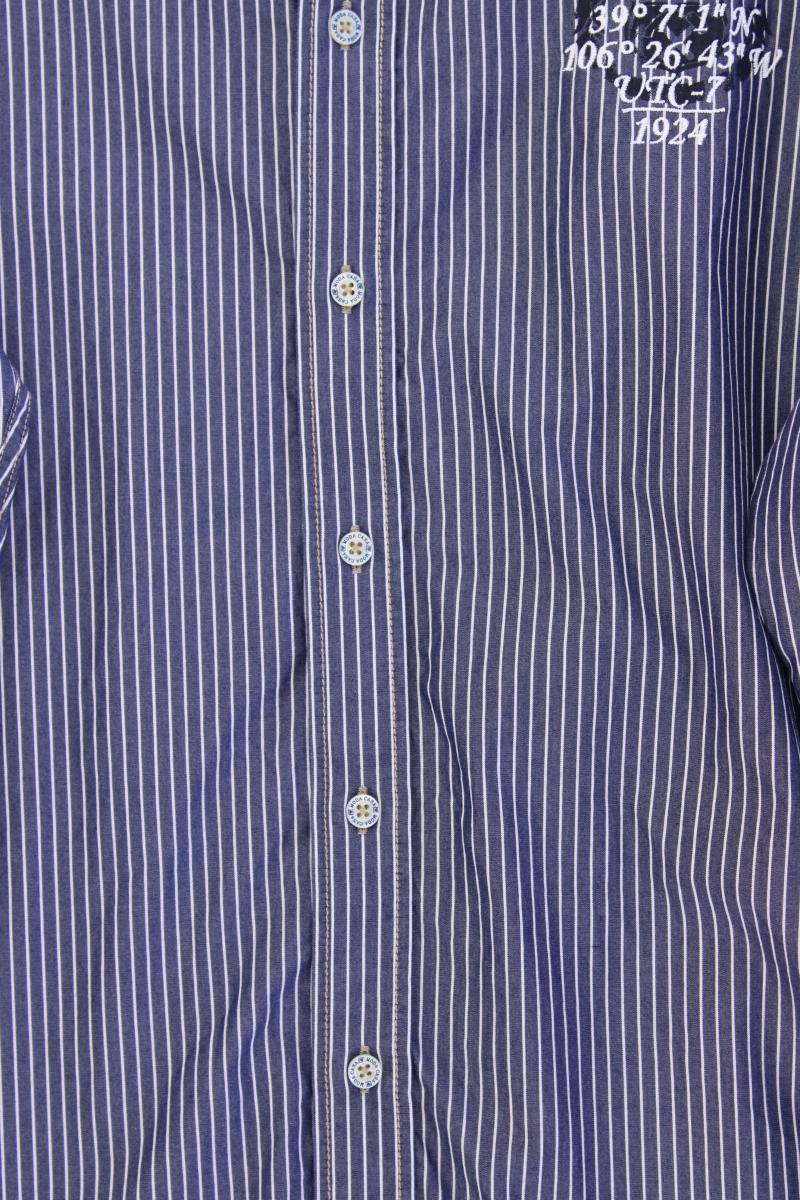 Casa Moda Langarmhemd für Herren Gr. Hemdgröße 45/46 gestreift neuwertig blau