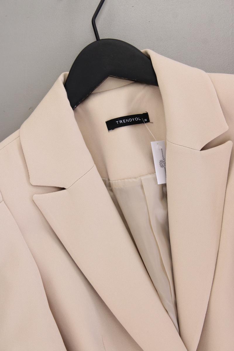 Trendyol Slim Blazer Gr. 36 neuwertig creme aus Polyester