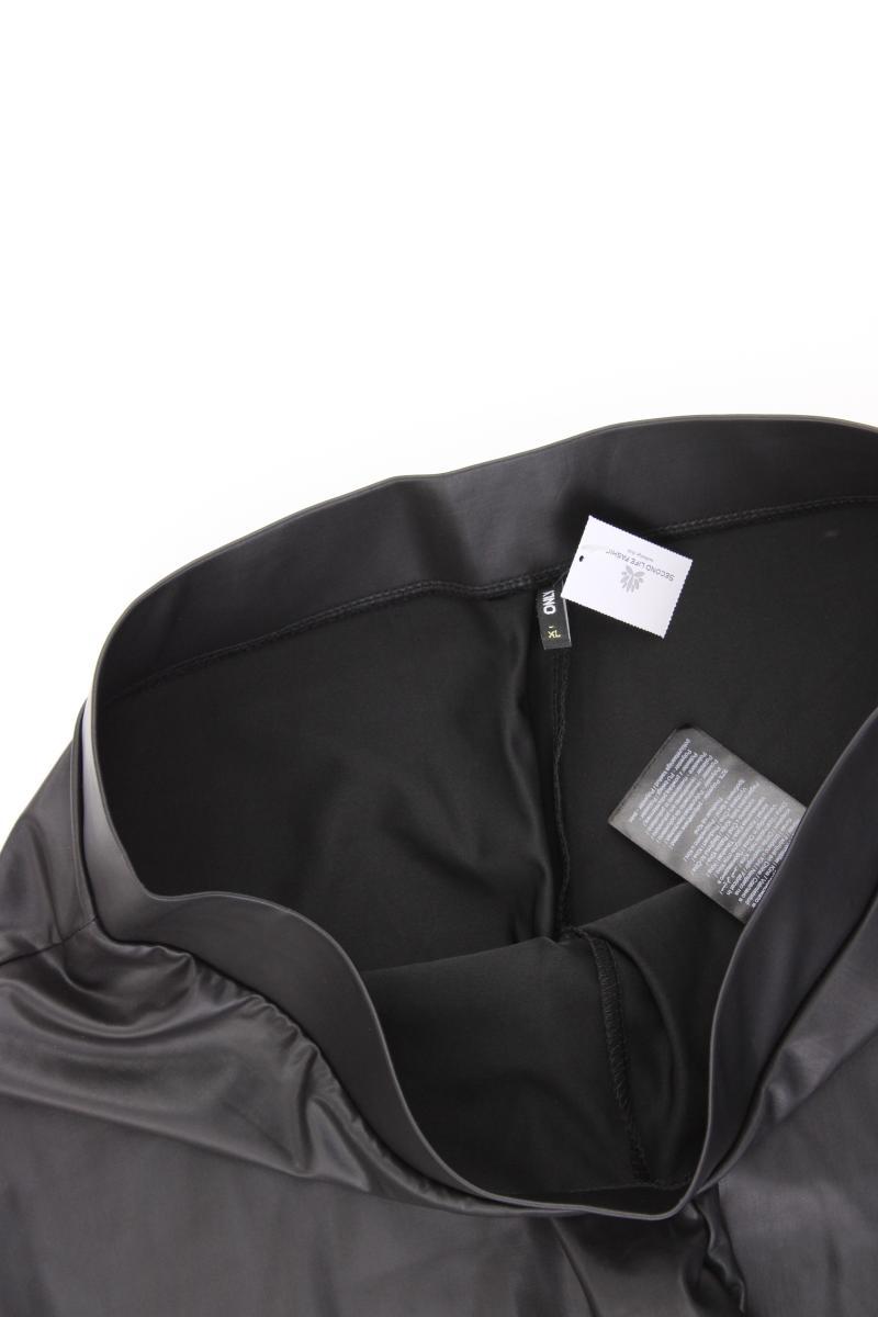 Only Kunstlederleggings Gr. XL schwarz aus Polyester