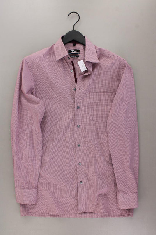 Ray Langarmhemd für Herren Gr. Hemdgröße 39 rot aus Baumwolle