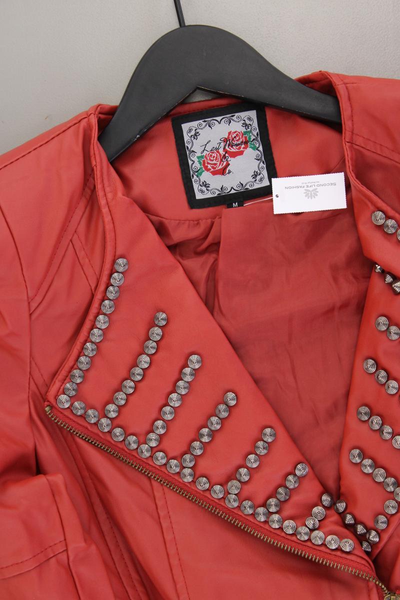 Kunstlederjacke Gr. M neuwertig mit Nieten rot aus Polyurethan