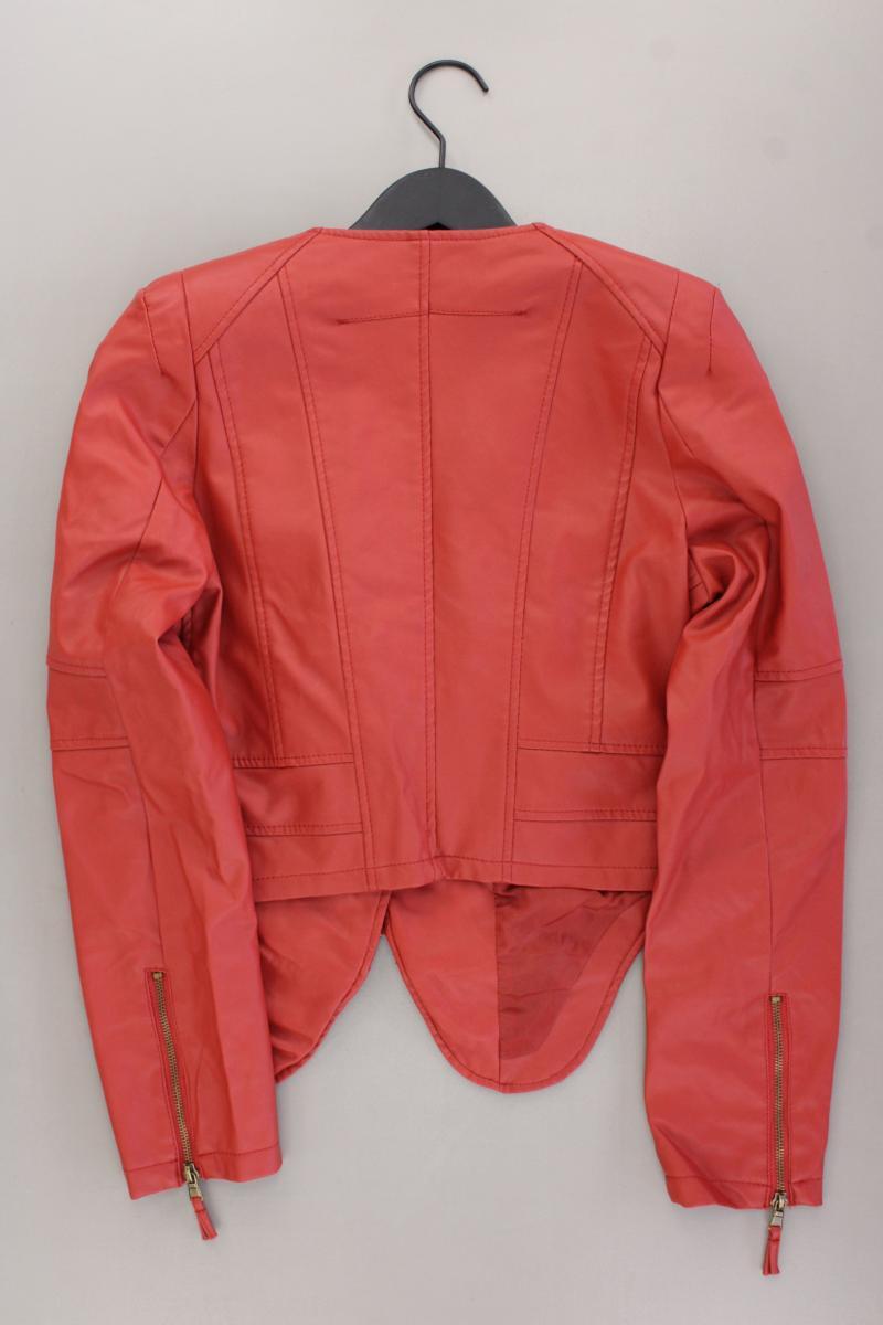 Kunstlederjacke Gr. M neuwertig mit Nieten rot aus Polyurethan
