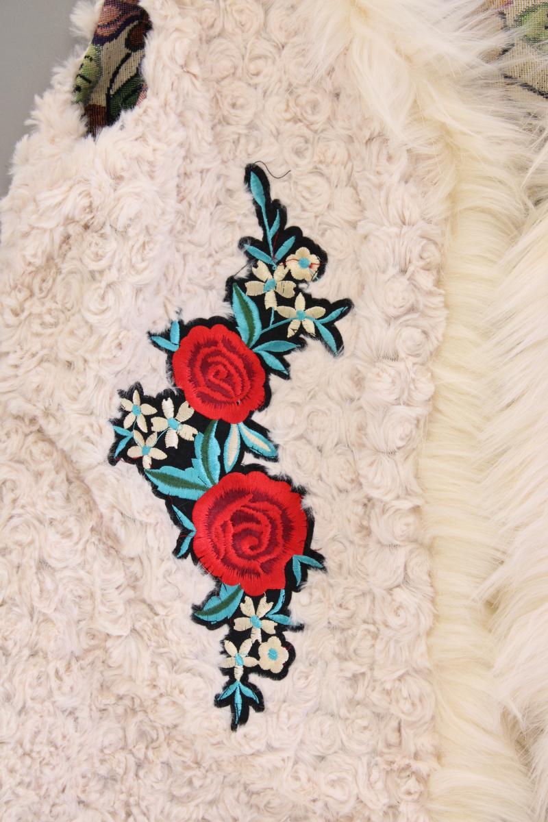 Cherry Paris Kunstfellweste Gr. 38 neuwertig creme aus Polyester