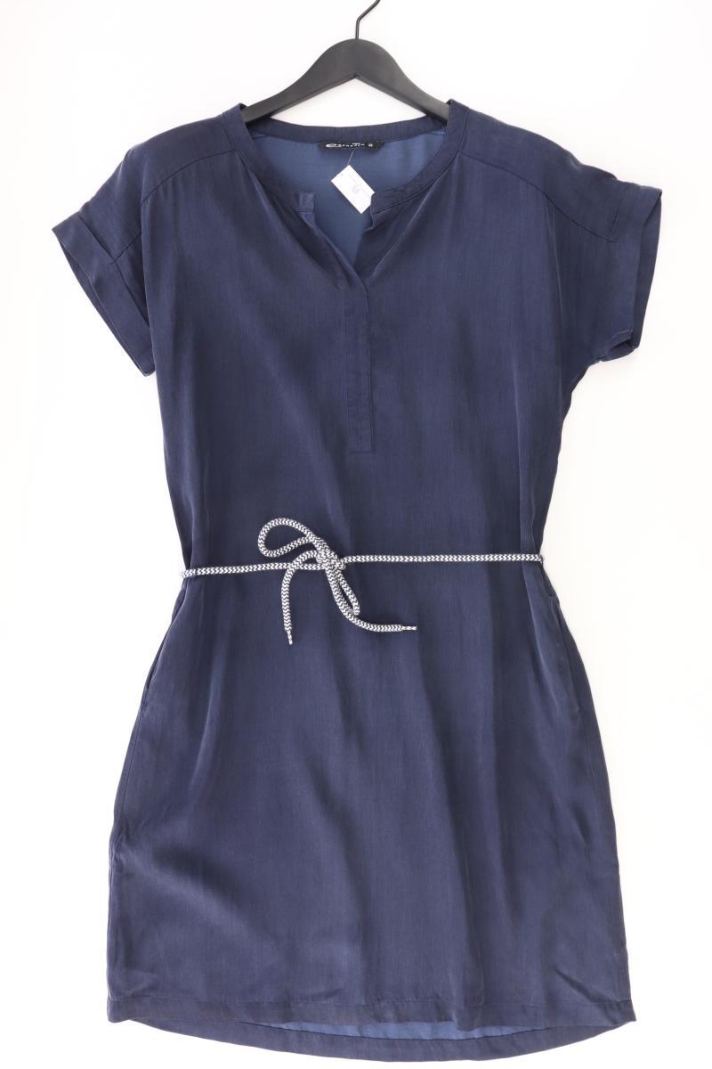 Expresso Kurzarmkleid Gr. 38 blau aus Baumwolle