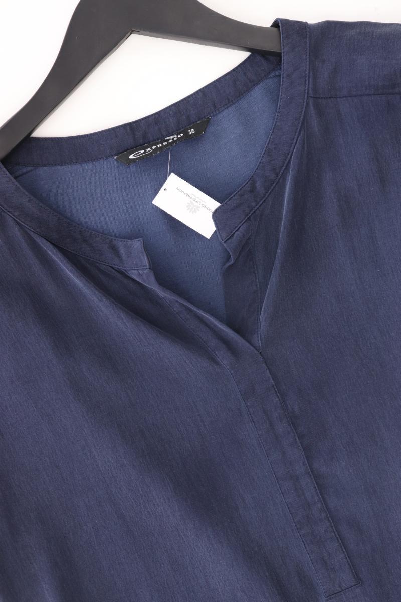 Expresso Kurzarmkleid Gr. 38 blau aus Baumwolle