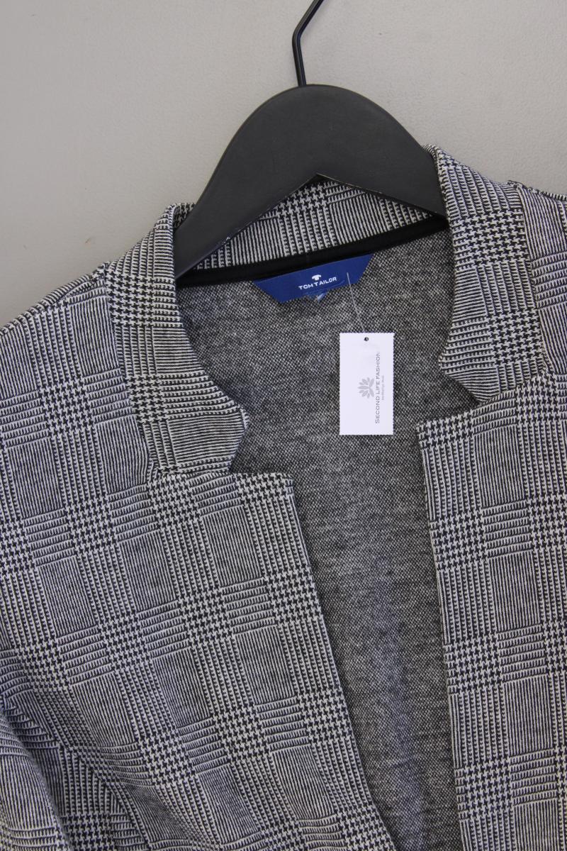Tom Tailor Regular Cardigan Gr. L hahnentritt Langarm grau aus Baumwolle