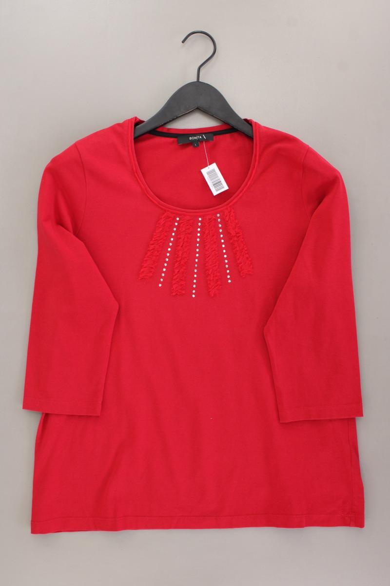 Bonita Classic Shirt Gr. L neuwertig 3/4 Ärmel rot aus Baumwolle