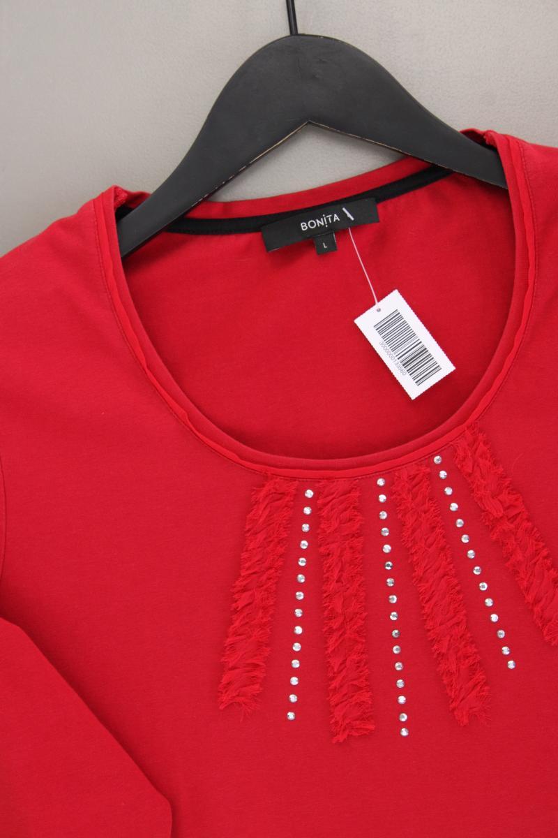 Bonita Classic Shirt Gr. L neuwertig 3/4 Ärmel rot aus Baumwolle