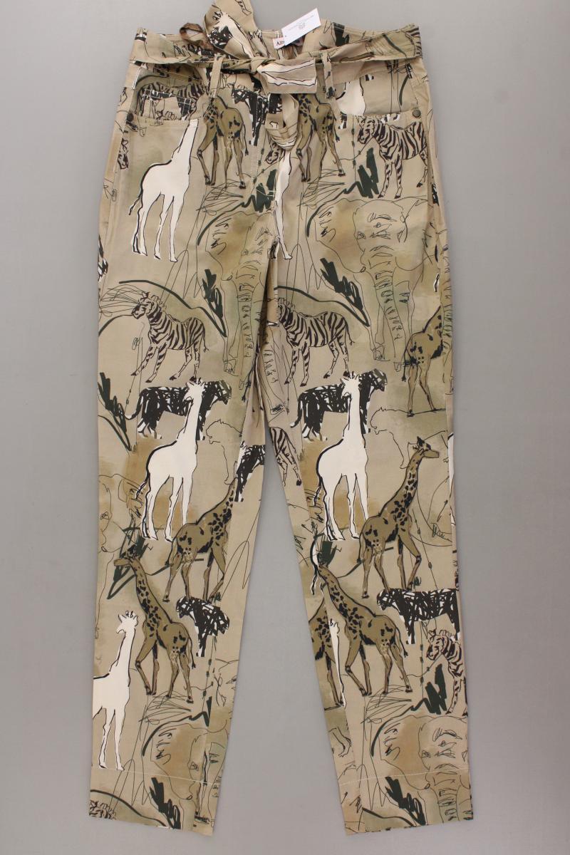 Alba Moda Hose Gr. 36 mit Gürtel braun aus Baumwolle