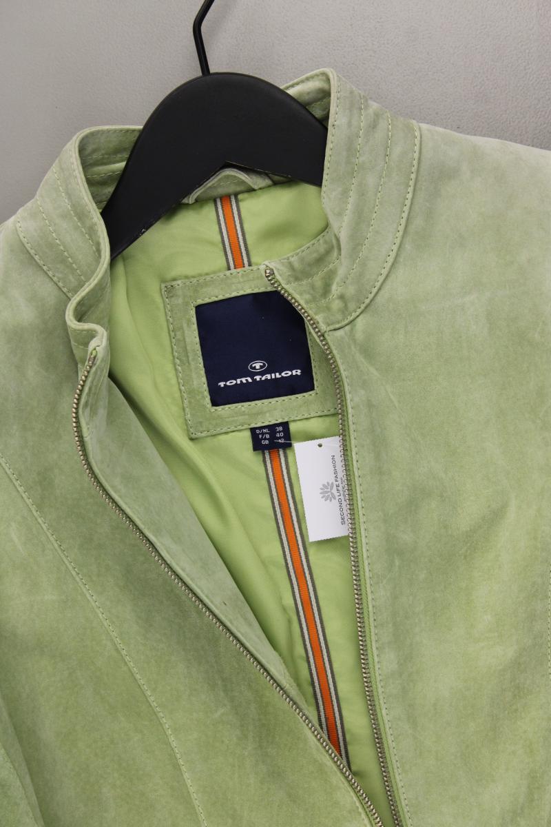 Tom Tailor Lederjacke Gr. 38 Vintage grün