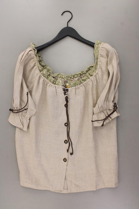 Trachtenbluse Leinenbluse Gr. 36 neu mit Etikett 3/4 Ärmel creme