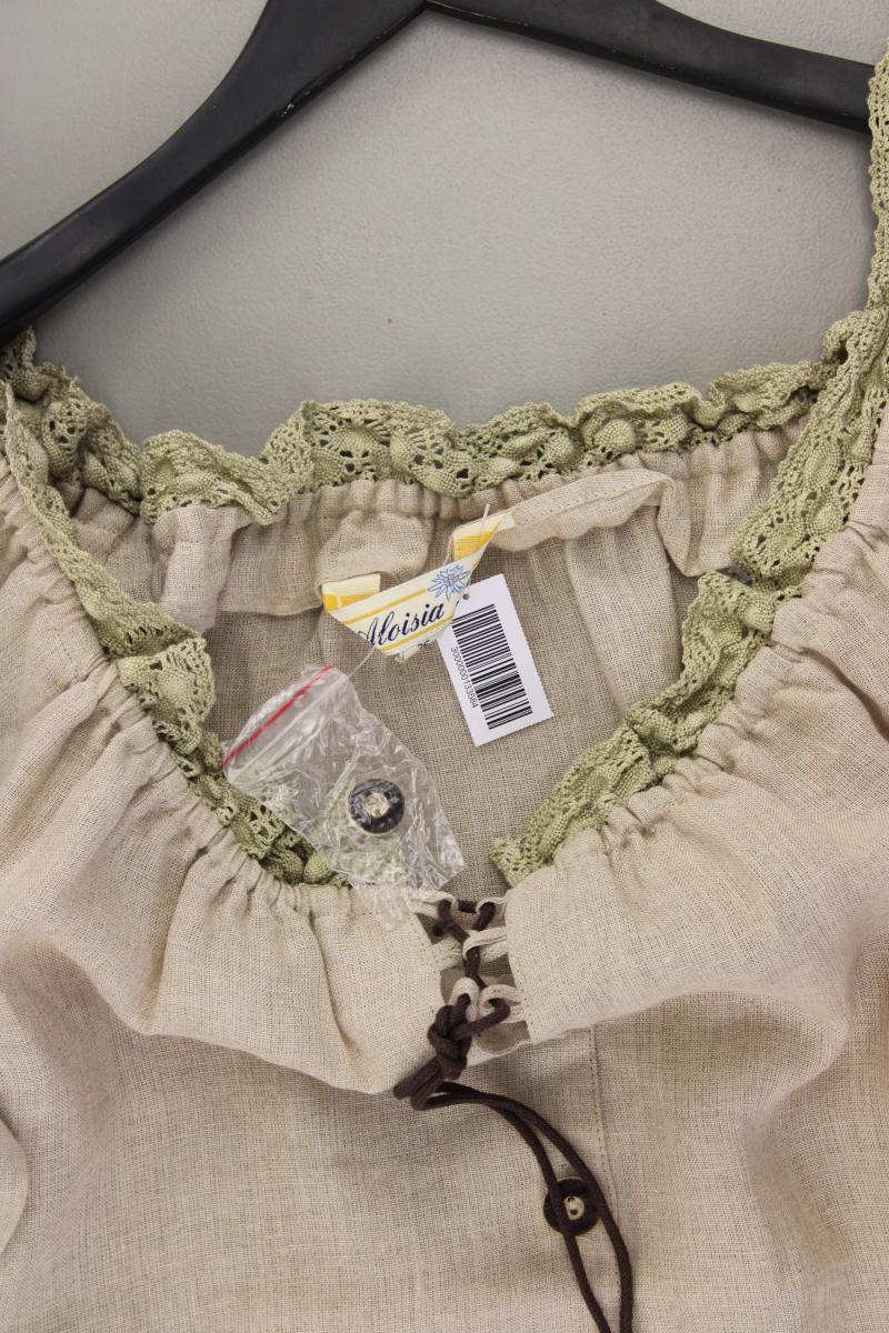 Trachtenbluse Leinenbluse Gr. 36 neu mit Etikett 3/4 Ärmel creme