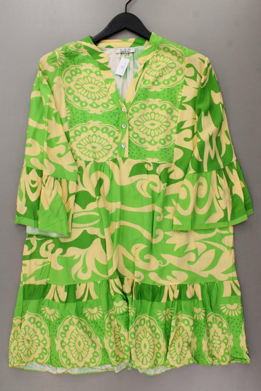 Made in Italy Sommerkleid Gr. OneSize neuwertig 3/4 Ärmel grün aus Viskose