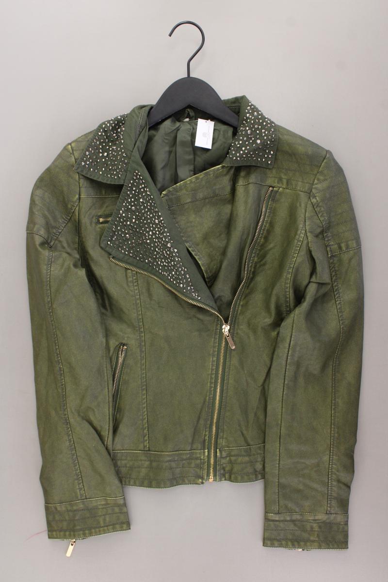 Kunstlederjacke Gr. L olivgrün aus Polyurethan