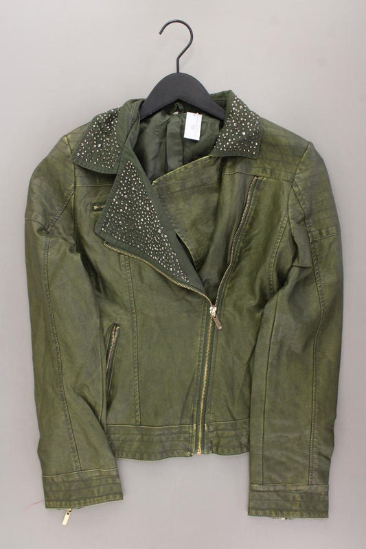 Kunstlederjacke Gr. L olivgrün aus Polyurethan