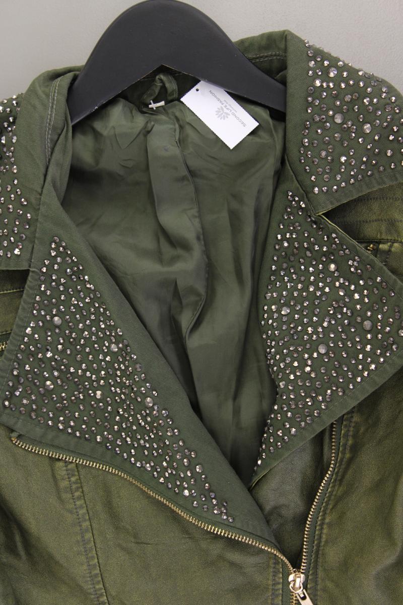 Kunstlederjacke Gr. L olivgrün aus Polyurethan